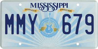 MS license plate MMY679