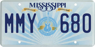 MS license plate MMY680