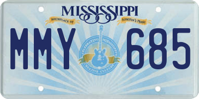 MS license plate MMY685