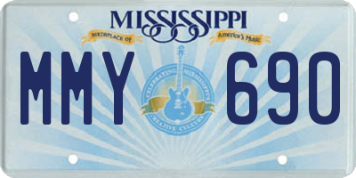 MS license plate MMY690