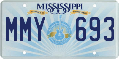 MS license plate MMY693