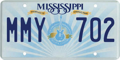 MS license plate MMY702