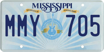 MS license plate MMY705