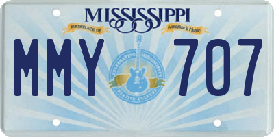 MS license plate MMY707