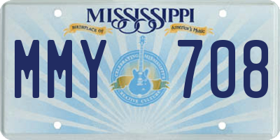 MS license plate MMY708