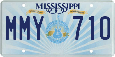 MS license plate MMY710