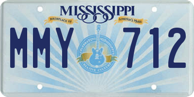MS license plate MMY712