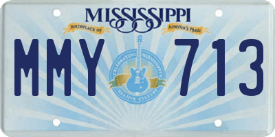 MS license plate MMY713