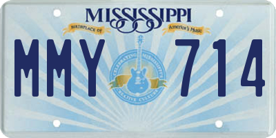 MS license plate MMY714