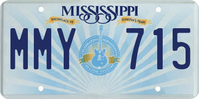 MS license plate MMY715