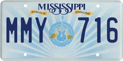 MS license plate MMY716