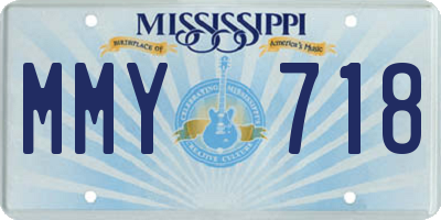 MS license plate MMY718