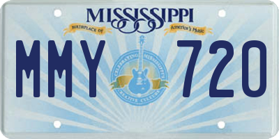 MS license plate MMY720