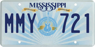 MS license plate MMY721