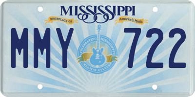 MS license plate MMY722