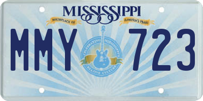 MS license plate MMY723