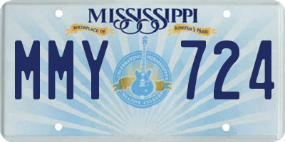 MS license plate MMY724