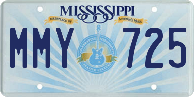 MS license plate MMY725