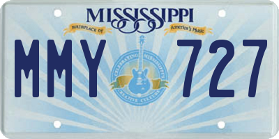 MS license plate MMY727