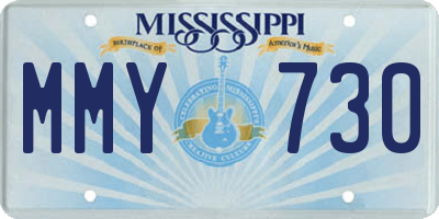 MS license plate MMY730