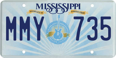 MS license plate MMY735