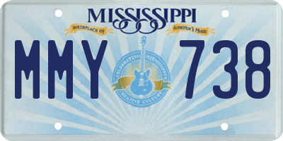 MS license plate MMY738