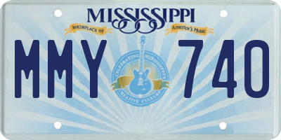 MS license plate MMY740