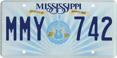 MS license plate MMY742