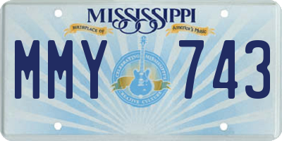 MS license plate MMY743