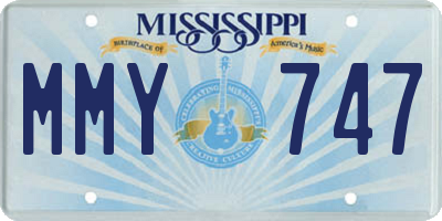 MS license plate MMY747