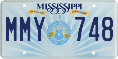 MS license plate MMY748