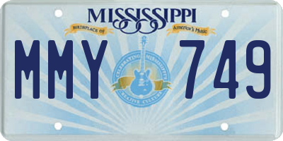 MS license plate MMY749