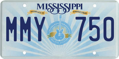 MS license plate MMY750