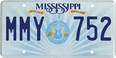 MS license plate MMY752