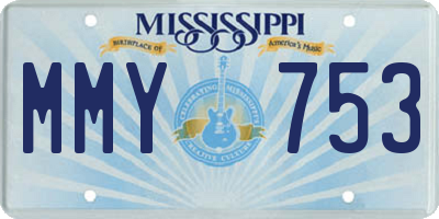 MS license plate MMY753