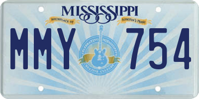 MS license plate MMY754