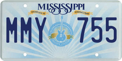 MS license plate MMY755
