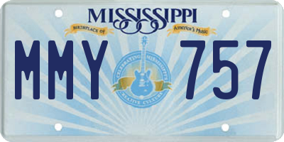 MS license plate MMY757