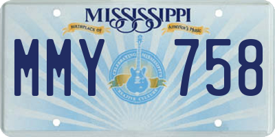 MS license plate MMY758
