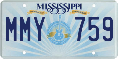 MS license plate MMY759