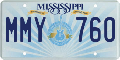 MS license plate MMY760