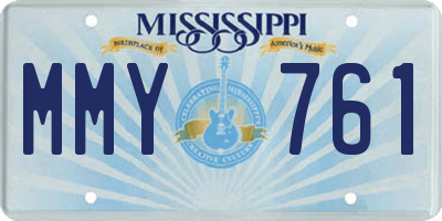 MS license plate MMY761