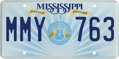 MS license plate MMY763