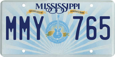 MS license plate MMY765