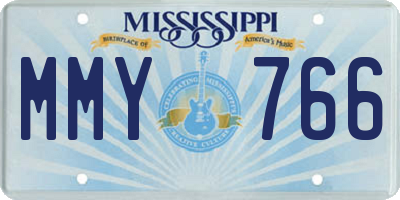 MS license plate MMY766