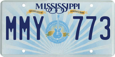 MS license plate MMY773