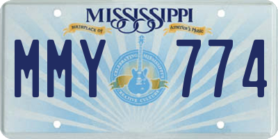 MS license plate MMY774