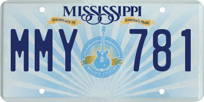MS license plate MMY781
