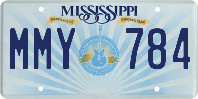 MS license plate MMY784
