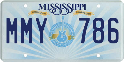 MS license plate MMY786